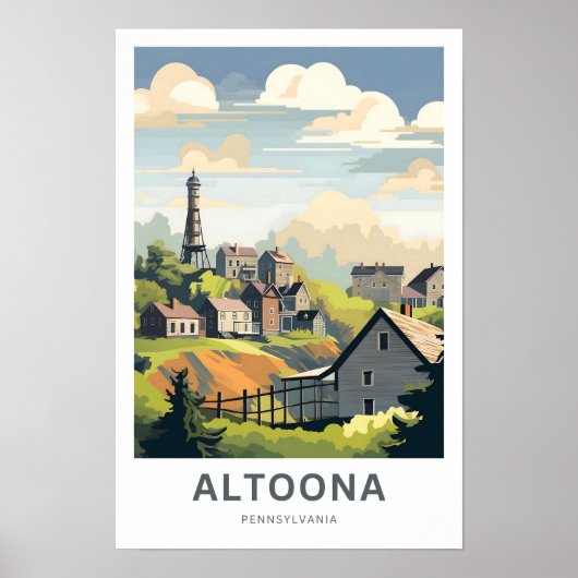 Altoona Pennsylvania Reisprint Poster (Voorkant)