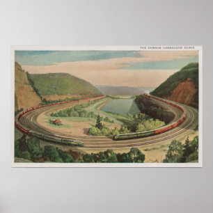 Altoona, Pennsylvania, The Famous Horseshoe Curv Poster