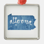 Altoona Pennsylvania Wood Grain Metalen Ornament (Voorkant)
