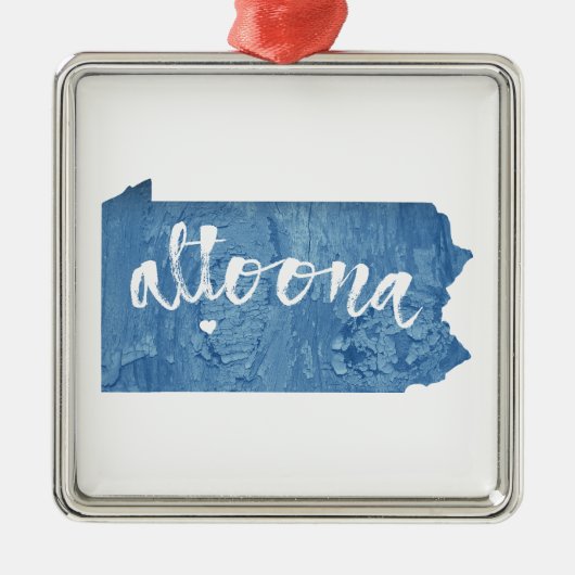 Altoona Pennsylvania Wood Grain Metalen Ornament (Voorkant)