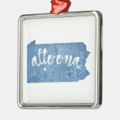 Altoona Pennsylvania Wood Grain Metalen Ornament (Links)