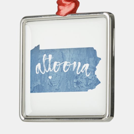 Altoona Pennsylvania Wood Grain Metalen Ornament (Links)