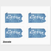 Altoona Pennsylvania Wood Grain Rechthoekige Sticker (Vel)