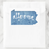 Altoona Pennsylvania Wood Grain Rechthoekige Sticker (Tas)