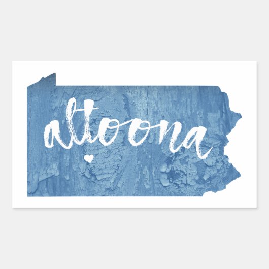Altoona Pennsylvania Wood Grain Rechthoekige Sticker (Voorkant)