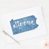 Altoona Pennsylvania Wood Grain Rechthoekige Sticker (Envelop)