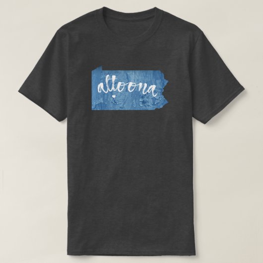 Altoona Pennsylvania Wood Grain T-shirt (Design voorkant)