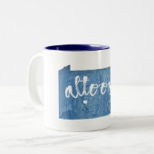 Altoona Pennsylvania Wood Grain Tweekleurige Koffiemok (Voorkant links)