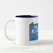 Altoona Pennsylvania Wood Grain Tweekleurige Koffiemok (Links)