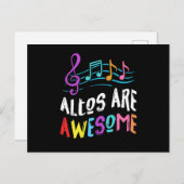 Altos are Geweldige Choir Singer die muziekcadeaus Briefkaart (Voorkant / Achterkant)