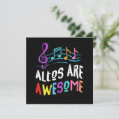 Altos are Geweldige Choir Singer die muziekcadeaus Kaart (Staand voorkant)