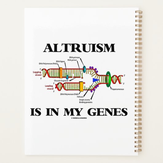 Altruïsme zit in mijn genen DNA Replication Planner (Achterkant)