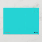 Altruistisch onschatbare Turquoise Blue Color Briefkaart (Achterkant)