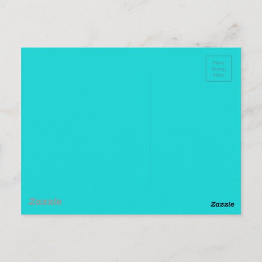 Altruistisch onschatbare Turquoise Blue Color Briefkaart (Achterkant)