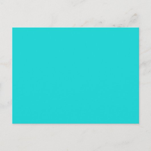 Altruistisch onschatbare Turquoise Blue Color Briefkaart (Voorkant)