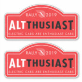 AltThusiast Rally 2019 Labels (2 per vel) (Voorkant)