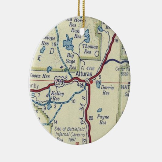 Alturas CA  map Keramisch Ornament (Rechts)