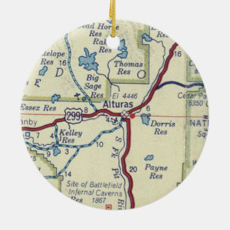 Alturas CA  map Keramisch Ornament