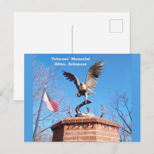Altus, Memorial van Arkansas Veterans Briefkaart (Voorkant / Achterkant)