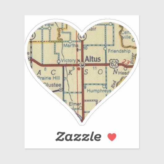 Altus OK  kaart Sticker (Vel)