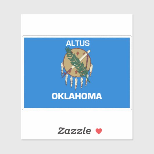 Altus Oklahoma Flag Sticker (Vel)