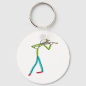 Altviolin spelende stokmannetje sleutelhanger (Achterkant)