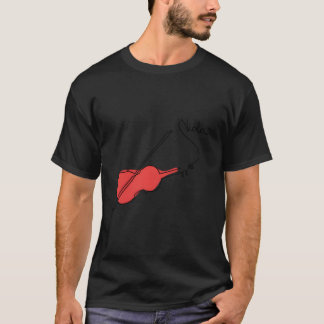 Altviool Musicus Orkest Eén-regel Altviool T-shirt