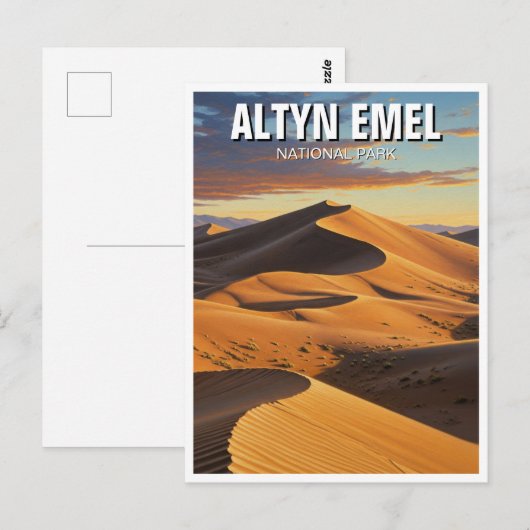 Altyn Emel Nationaal Park Kazachstan Reizen Briefkaart (Voorkant / Achterkant)