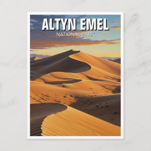 Altyn Emel Nationaal Park Kazachstan Reizen Briefkaart (Voorkant)