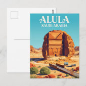 AlUla Saudi-Arabië Briefkaart (Voorkant / Achterkant)