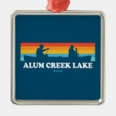 Alum Creek Lake Ohio Canoe Metalen Ornament (Voorkant)