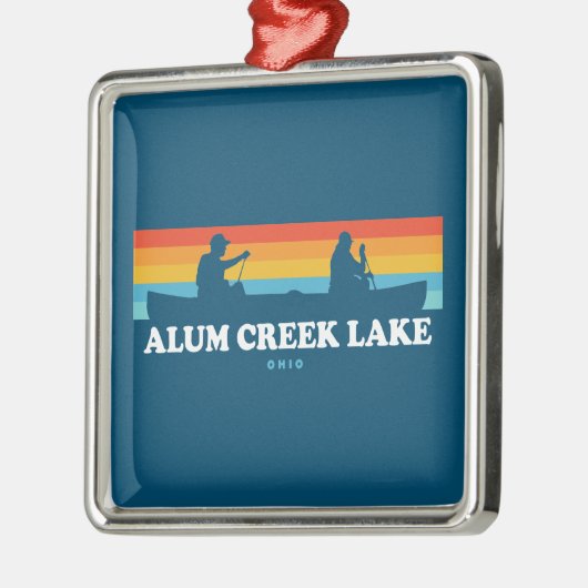 Alum Creek Lake Ohio Canoe Metalen Ornament (Links)