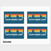 Alum Creek Lake Ohio Canoe Rechthoekige Sticker (Vel)