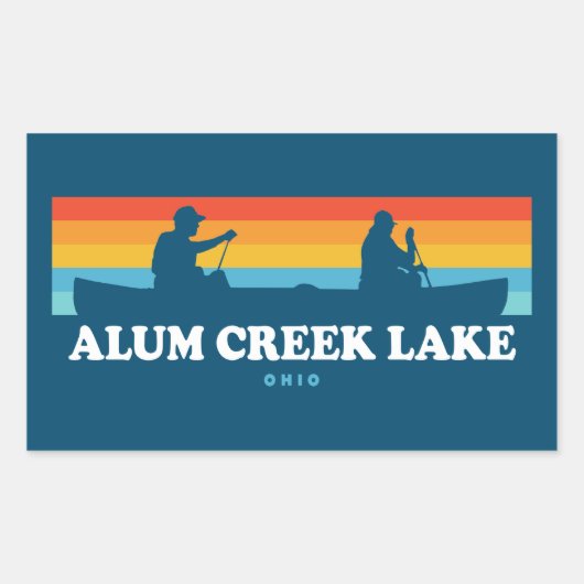 Alum Creek Lake Ohio Canoe Rechthoekige Sticker (Voorkant)