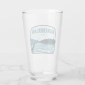 Alum Creek Lake Ohio Gevist Rod Glas (Achterkant)