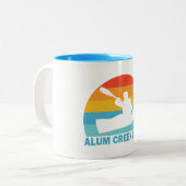 Alum Creek Lake Ohio Kayak Tweekleurige Koffiemok (Voorkant links)