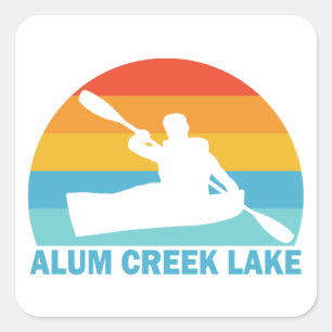 Alum Creek Lake Ohio Kayak Vierkante Sticker