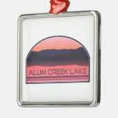 Alum Creek Lake Ohio Red Sunrise Metalen Ornament (Links)