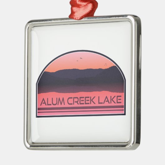 Alum Creek Lake Ohio Red Sunrise Metalen Ornament (Links)