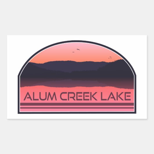 Alum Creek Lake Ohio Red Sunrise Rechthoekige Sticker (Voorkant)