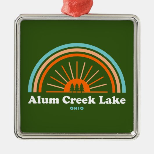 Alum Creek Lake Rainbow Metalen Ornament (Voorkant)