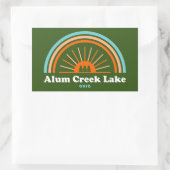 Alum Creek Lake Rainbow Rechthoekige Sticker (Tas)