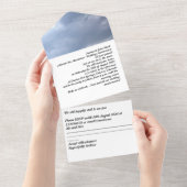 aluminium 10th wedding anniversary invitation   all in one uitnodiging (Afscheurbaar)