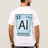 Aluminium (Al) Element T-Shirt (Achterkant)