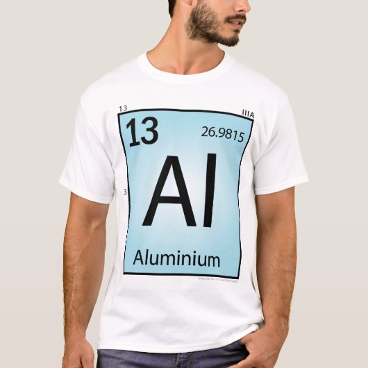 Aluminium (Al) Element T-Shirt - Alleen voor (Voorkant)