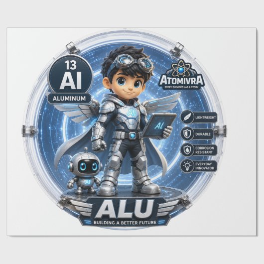 Aluminium  ATOMIVRA Cadeaupapier (Vlak)