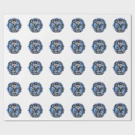 Aluminium ATOMIVRA VERJAARDAG Cadeaupapier (Vlak)