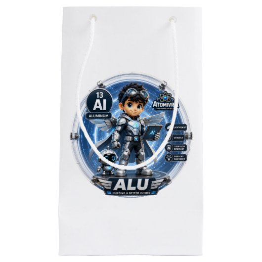 Aluminium ATOMIVRA VERJAARDAG Klein Cadeauzakje (Voorkant)