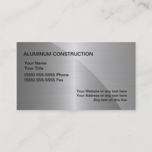 Aluminium constructie Visitekaartjes (Voorkant)
