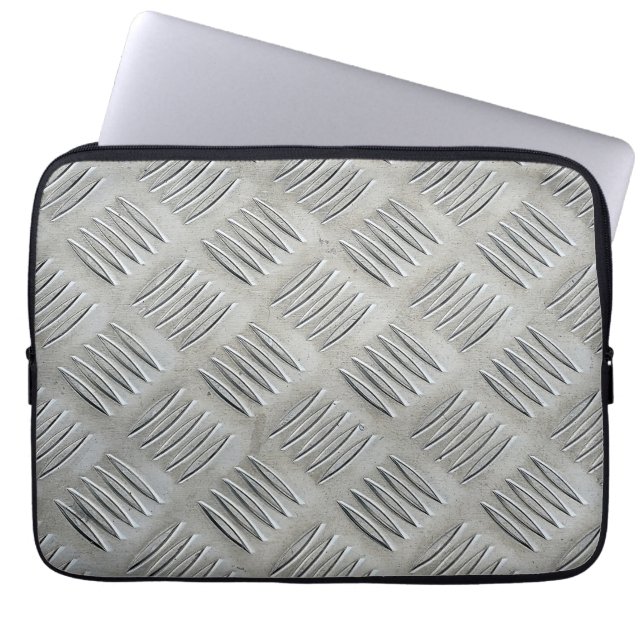 Aluminium Diamant Patroon Laptop Sleeve (Voorkant)